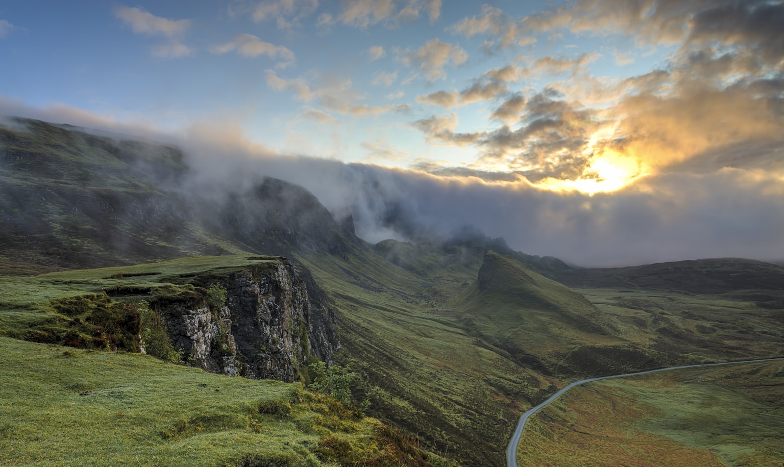 Representative lake scenery — mist over Irish woodland shoreline