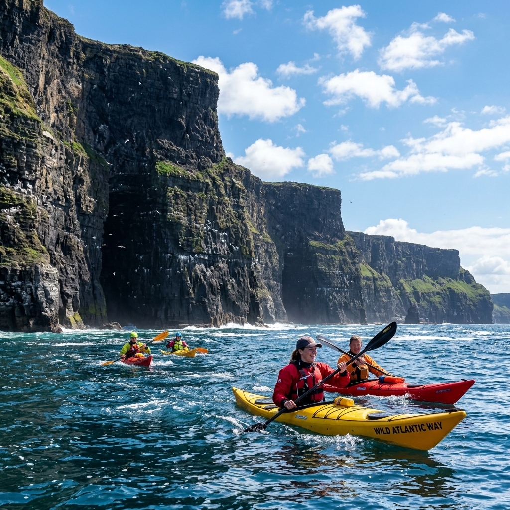 Article cover — Kayaking in Clare: Cliffs of Moher, Lough Derg, and the Burren Coast